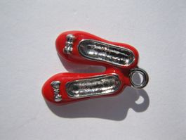 3D Anhänger Ballerinas, rot emailliert