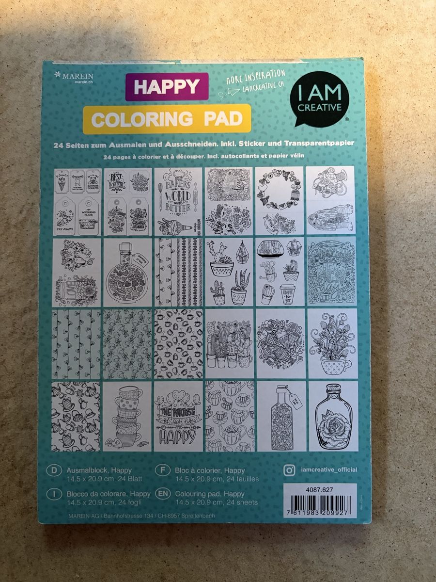 Libri: Malblock Happy Coloring Pad – Nuovo (secondo la descrizione) da Neuägeri venduto da mai_9nd6 1
