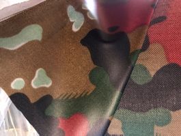 Schweizer Armee Stoff TAZ 70 Alpentarn PVC besch. Blache