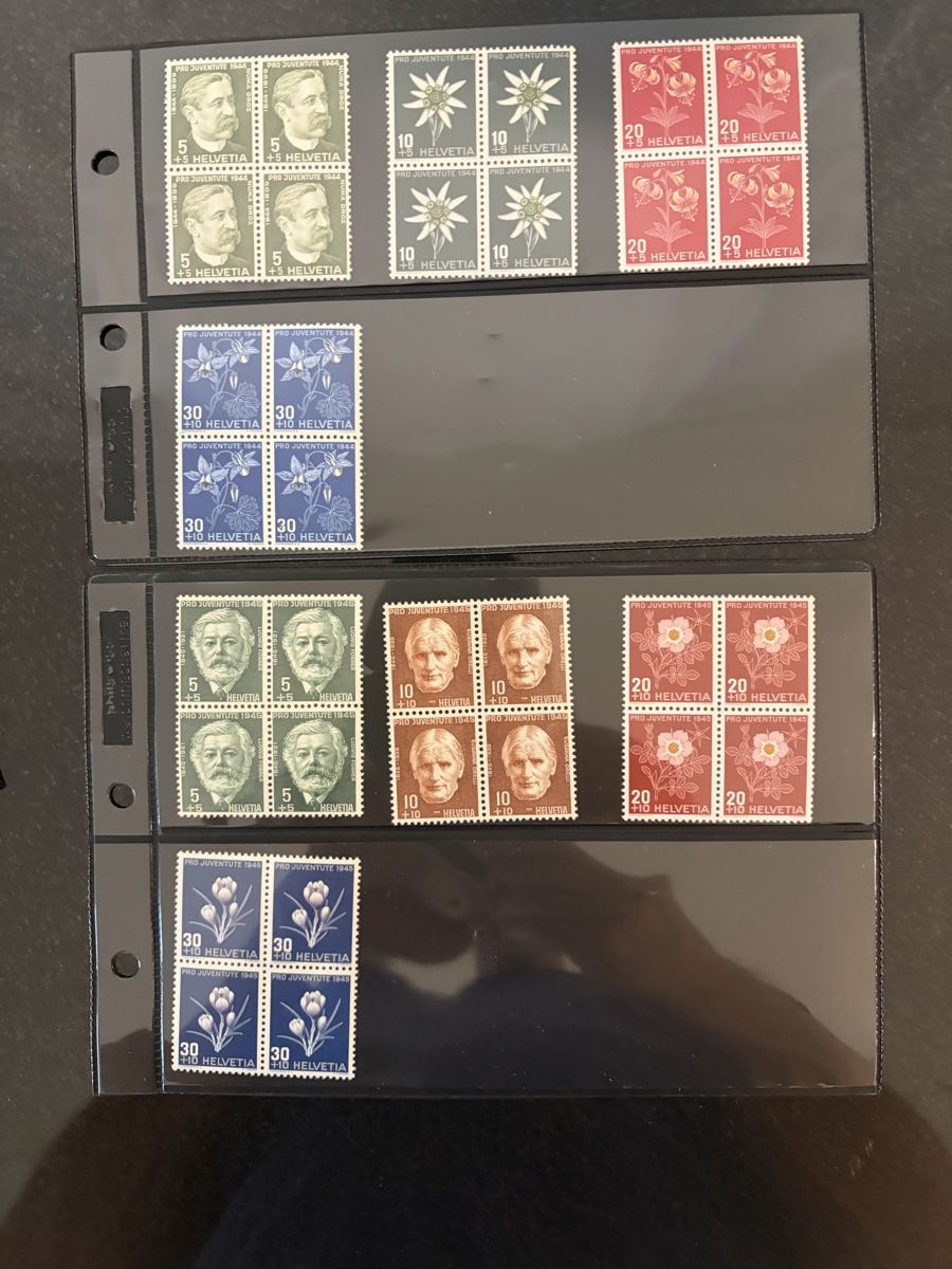 Alle Briefmarken: Pro Juventute 1944/1945 postfrisch – Gebraucht aus Meierskappel von Hala03 1