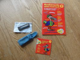 Mundharmonika mit CD, Heft und Etui - wie neu!