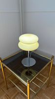 Vintage Glaslampe in Beige