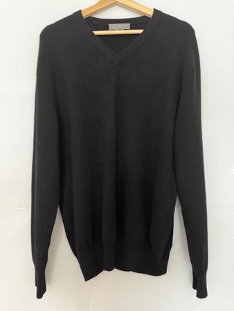 100% Kaschmirpullover von Daniel Cremieux schwarz Grösse L