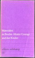 Materialien zu Brechts Mutter Courage – Werner Hecht – TB