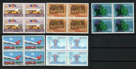 1987, Sonderpostmarken I, Viererblöcke **