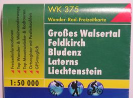 Grosses Walsertal: Wanderkarte Radkarte Landkarte 1:50'000