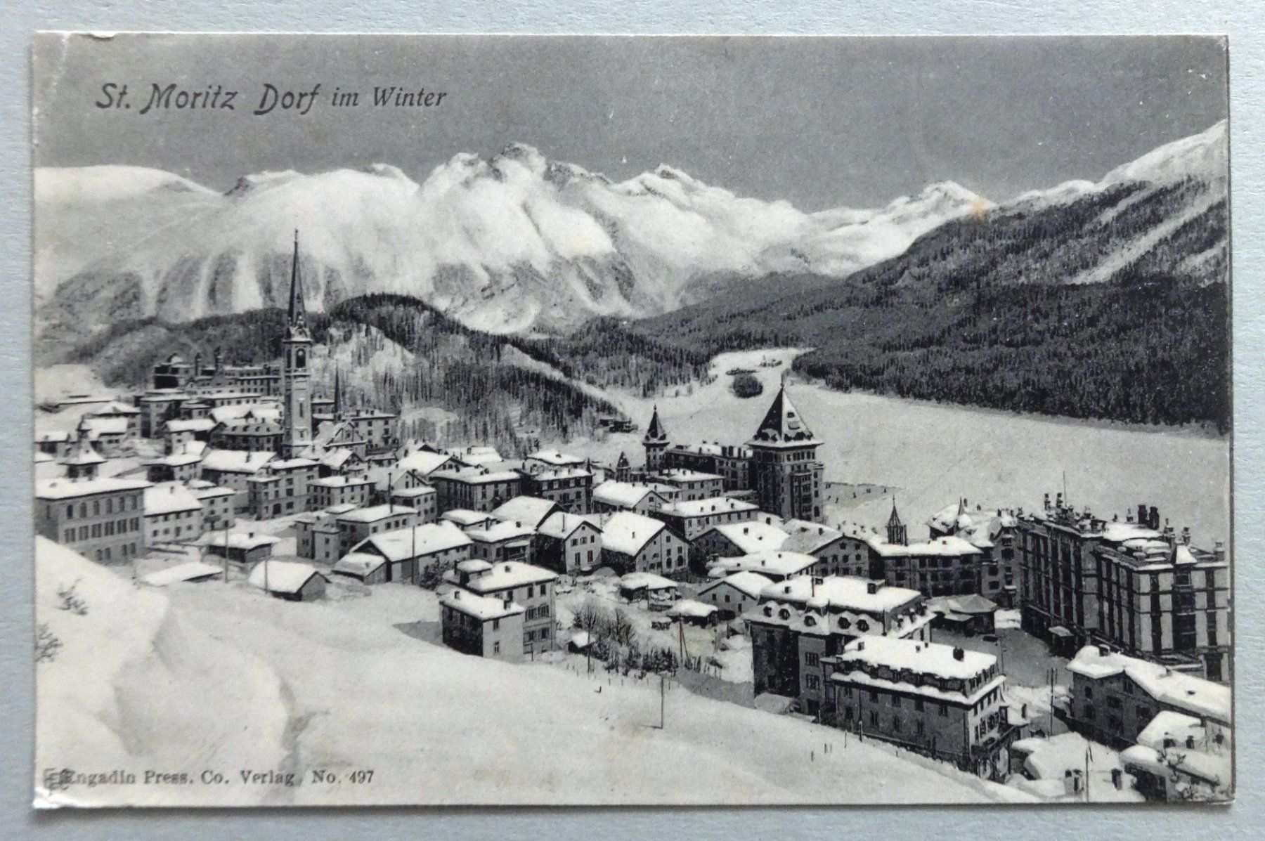 Cartoline postali: St. Moritz-Dorf im Winter – Difettoso da Fétigny venduto da Billy2miny