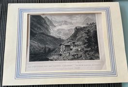 Das Vieschertal und der Viescher Gletscher - mit Passepartou