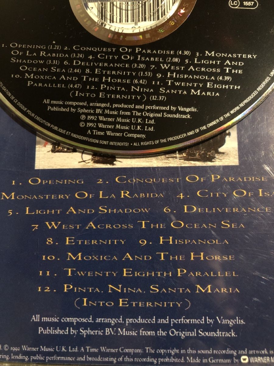 CD: Vangelis - 1492 - 🚢 – Usato da Flaach venduto da rubo7 1