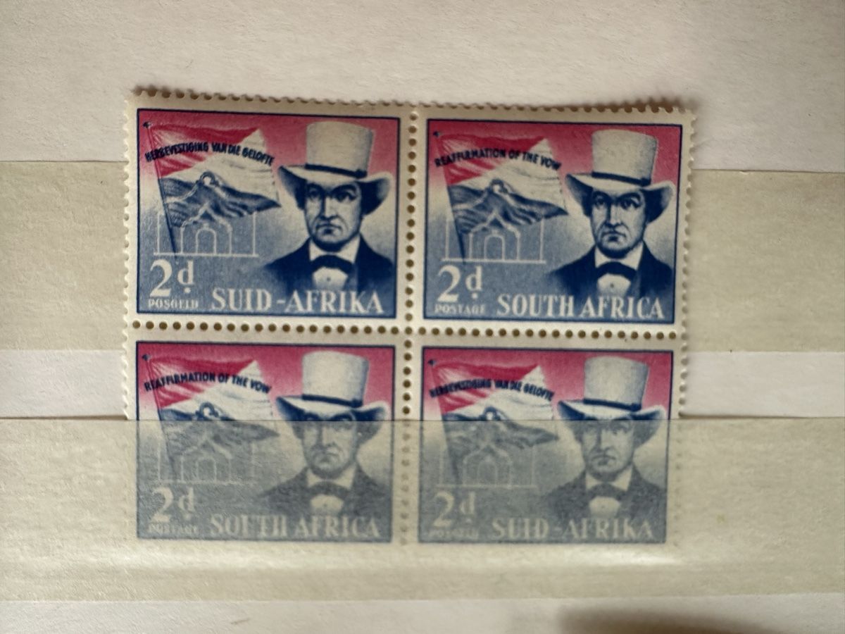 Alle Briefmarken: Südafrika - 1955 **  2x 4er Block, 2x 2er Block – Gebraucht aus Schmitten / FR von Samsara169 1