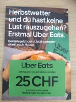 Uber Eats Gutschein - 25 CHF Rabatt auf deine Bestellung!