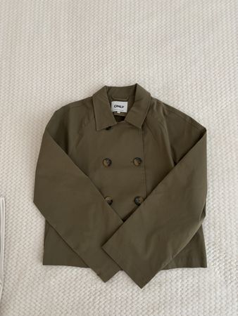 ONLY Cropped Trenchjacke khaki/oliv XS