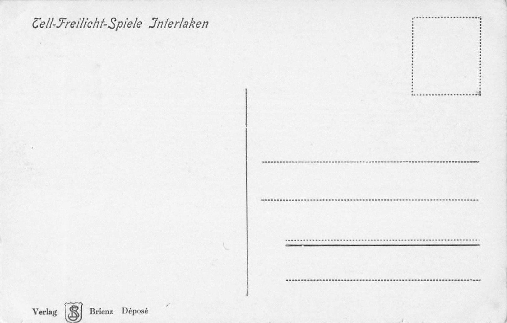 Ansichtskarten: 3x TELLSPIELE INTERLAKEN - alte Postkarten – Gebraucht aus Lufingen von TopAnsichtskarten 1