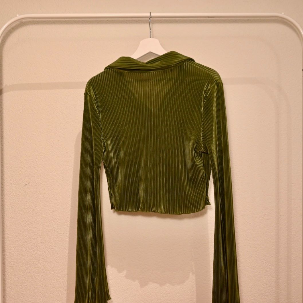 Camicette: Olive Green Velvet Top – Nuovo e nell'imballaggio originale da Zürich venduto da cla_7w78 2