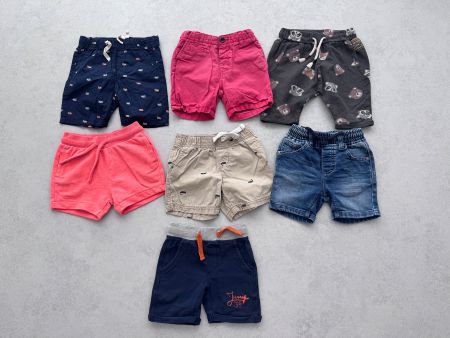 7er Set kurze Hosen für Jungs, Grösse 86
