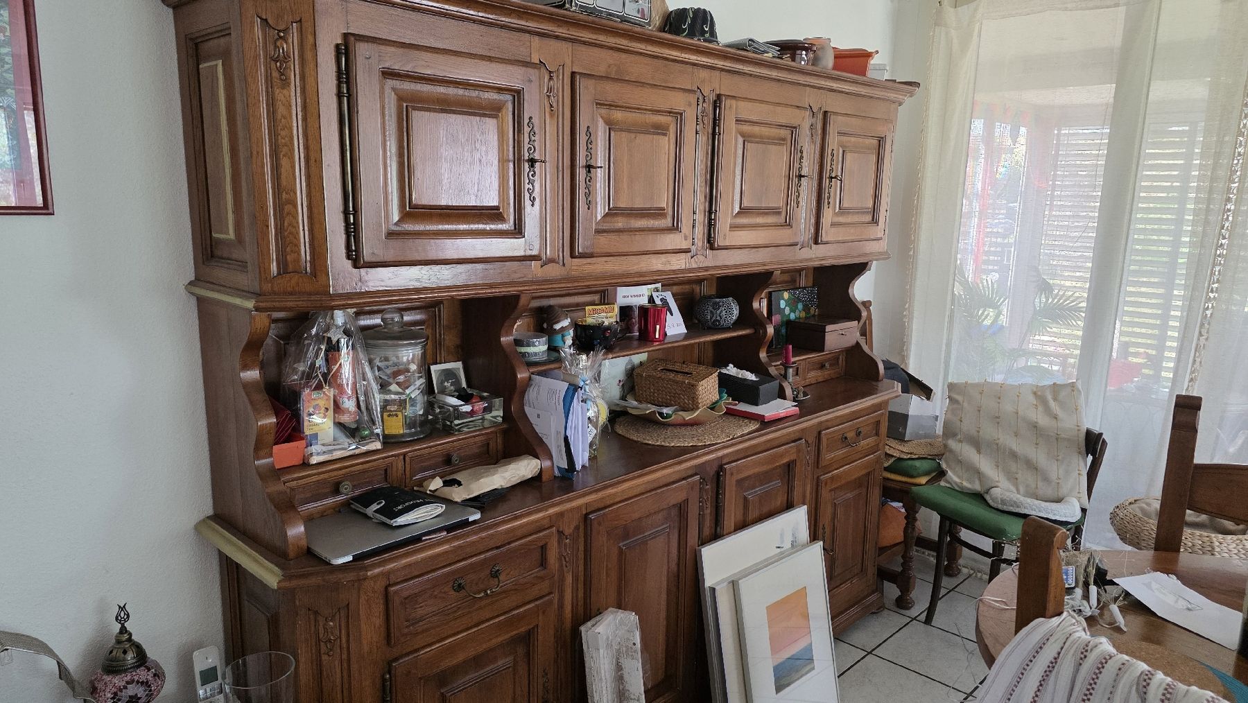 Credenze: Großes Eichen Buffet / Anrichte massiv (Landhausstil) – Usato da Riedholz venduto da msc_gmm7