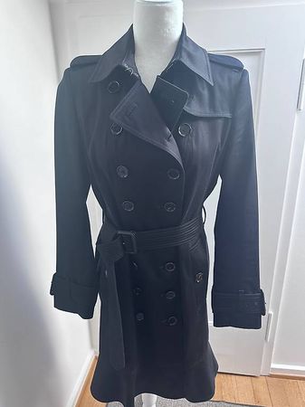 ORIGINAL Burberry Littleton Trenchcoat Schwarz Gr. 36/38