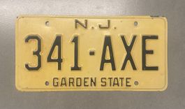 Vintage Nummernschild USA 🇺🇸 New Jersey ca.1980er