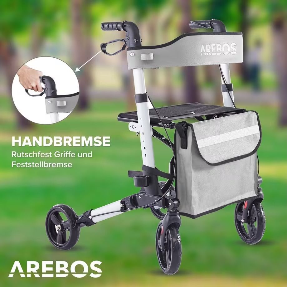 Ausili per la deambulazione: Arebos Alu Rollator | Klappbar - NEU – Nuovo (secondo la descrizione) da Nebikon venduto da warendiscount 2