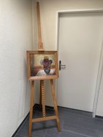 Bilder Staffelei Holz und Blumen Stillleben signiert J.P.