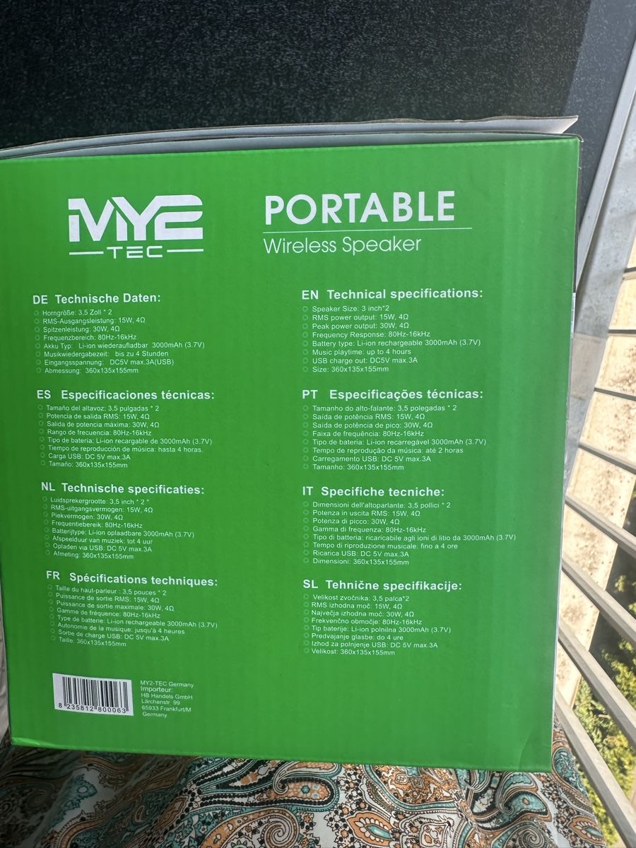 Casse acustiche: MYE-TEC GW542C portable wireless speaker new – Nuovo e nell'imballaggio originale da Biel/Bienne venduto da ara_9vxv 2