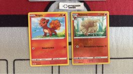 Pokemon Karten Vulpix und Vulnona neuwertig 2021 Rv Holo 