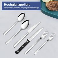 Besteckset 72-teilig Edelstahl für 12 Personen