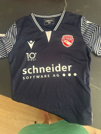 Fussballtrikot FC Thun Macron 3XS Kinder Dunkelblau