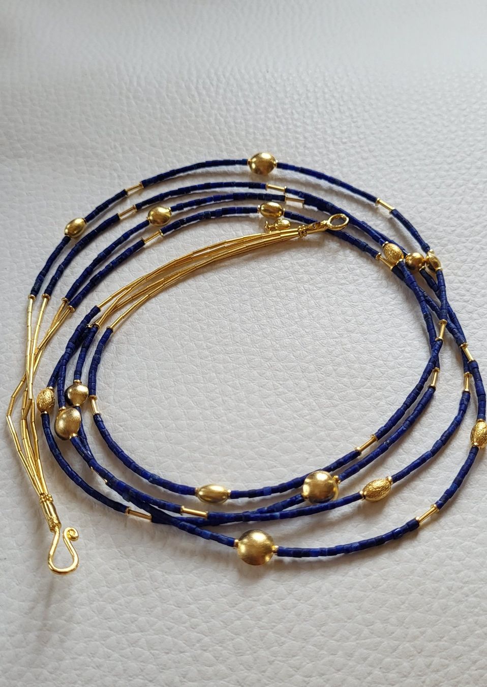 Catenine: 585 Gold Collier Mit Lapizlazuli – Usato da Wald ZH venduto da Dasilver 8