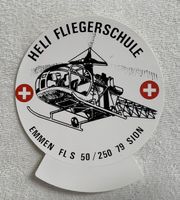 Aufkleber Heli Fliegerschule 1979 Sion