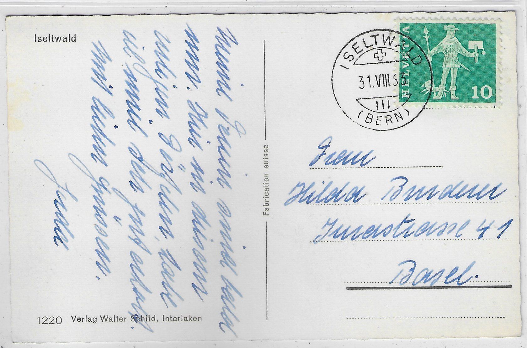 Cartoline postali: Iseltwald mit Brienzersee – Usato da Ettingen venduto da Kartenplanet 1