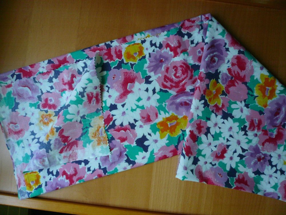 Patchwork - BW retro Design Blumenmuster 60 x 70 cm 1