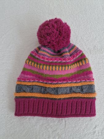 Mädchen Mütze PUSBLU Gr. 52-53 4-6Y Bordeaux Orange -wie neu