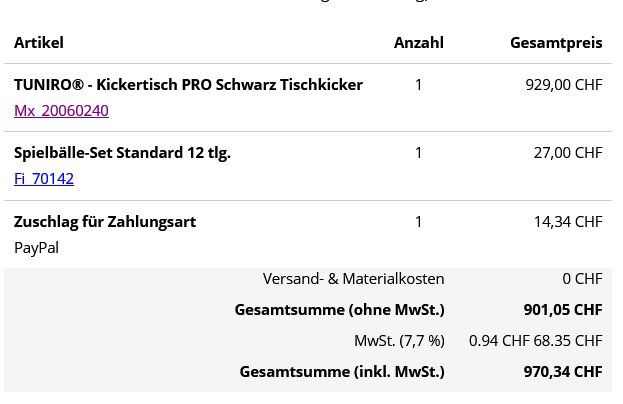 Spiele: TUNIRO - Kickertisch PRO Schwarz  / Tischkicker – Gebraucht aus Zürich von susanna09 4