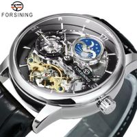 Edle Automatik Uhr Armbanduhr Herrenuhr offene Unruh