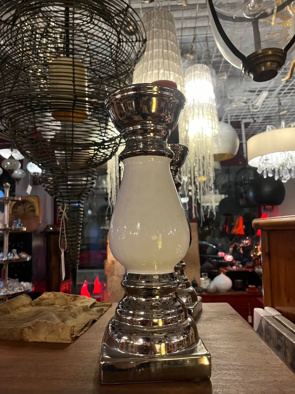 Kerzenständer: Kerzenhalter im Kelchdesign mit Metallsockel | LIQUIDATIONSV – Neu (gemäss Beschreibung) aus Zürich von Hnikbay