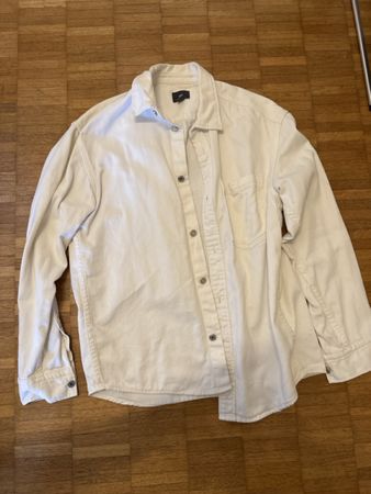 H&M Jeanshemd / Overshirt Herren Gr. M – beige / creme