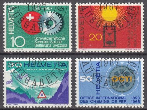 Tutti i francobolli: SBK 449 - 452 mit ET-Halbmond – Usato da Bürglen TG venduto da StampGraf