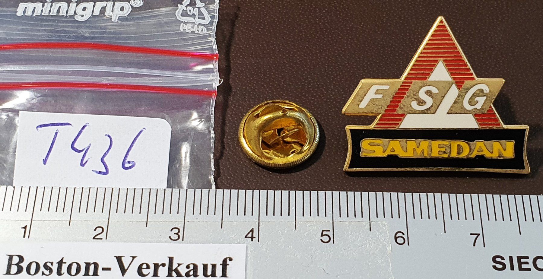 Alle Briefmarken: T436 - Pin FSG  SAMEDAN – Gebraucht aus Reinach BL von Boston-Verkauf 1