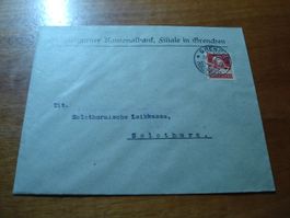 Brief 1930, Solothurner Kantonalbank, Filiale in Grenchen
