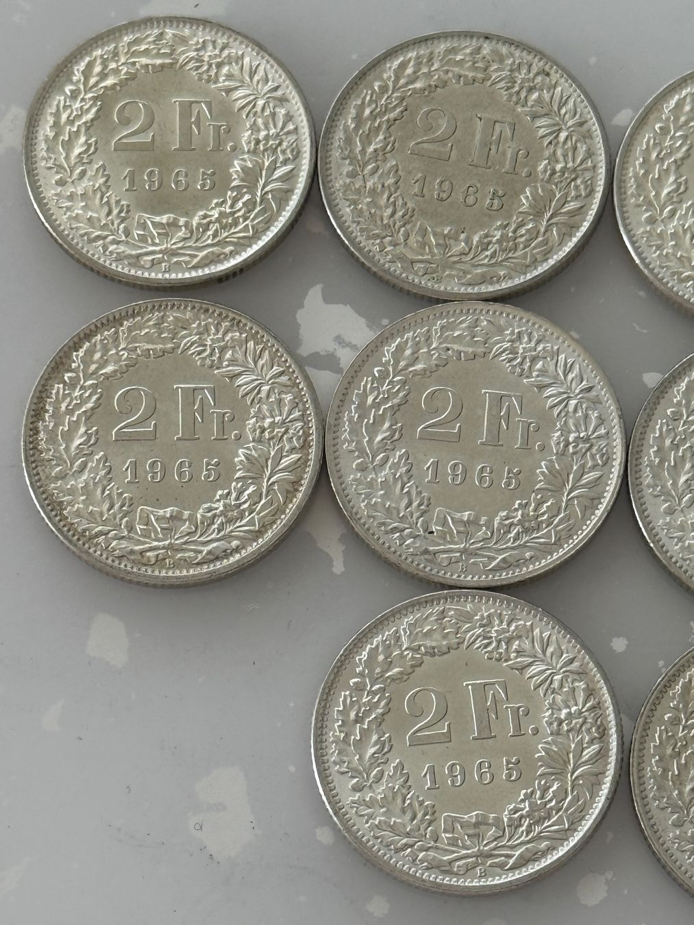 Tutti le monete: 10 x 2 Franken 1965  Silber  Stgl – Nuovo (secondo la descrizione) da Wallisellen venduto da SWISS_SILVER1 4