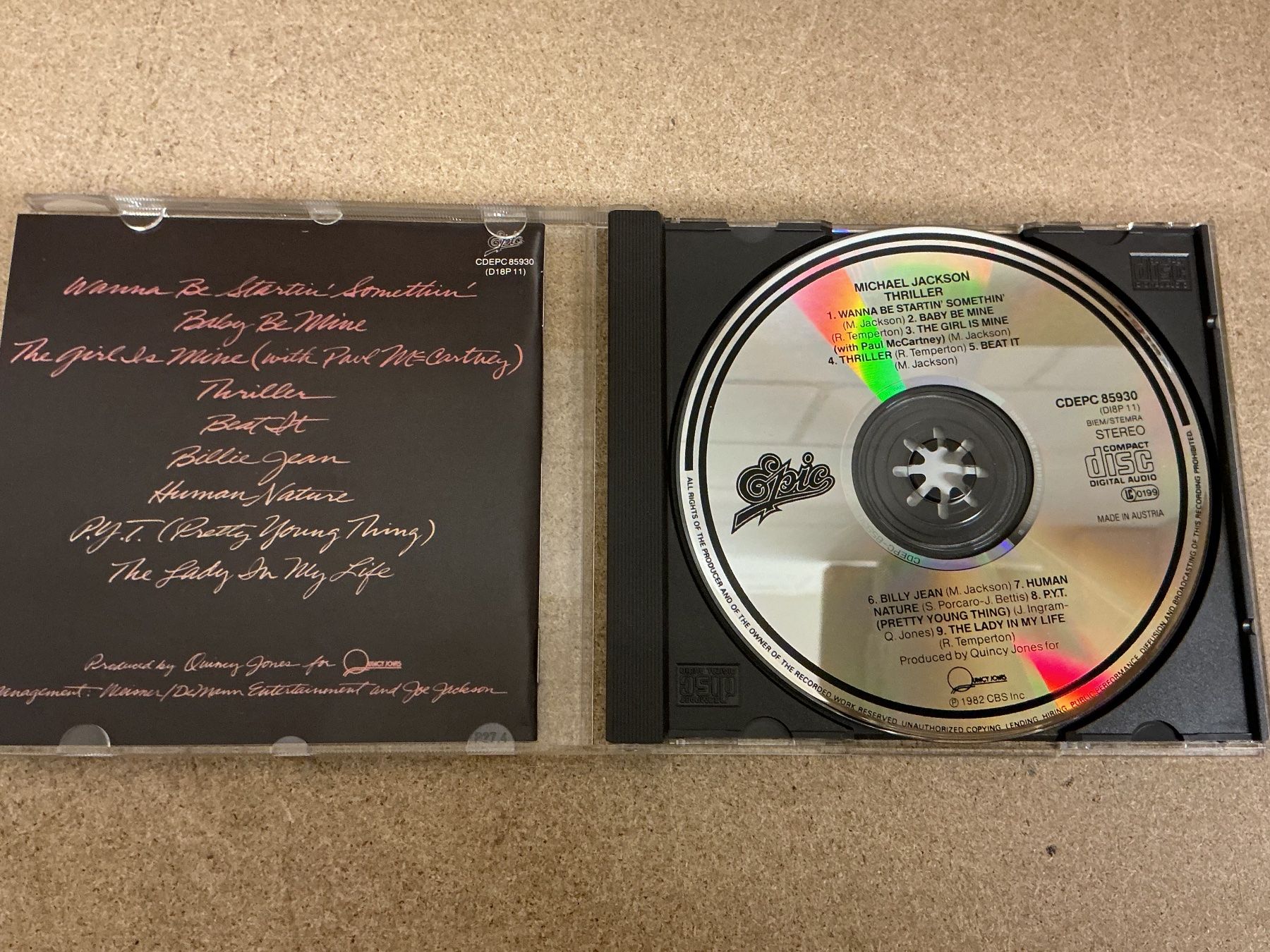 CDs: Michael Jackson CD - Thriller – Gebraucht aus Winterthur von Tumko-Vinyl 1