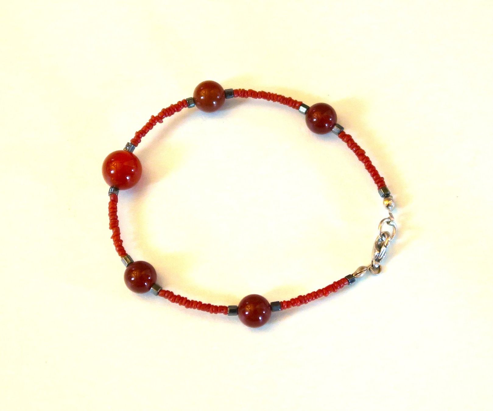 Bracciali & Braccialetti: Armband Glas/Natursteinperlen – Usato da Brittnau venduto da marlenestone 4