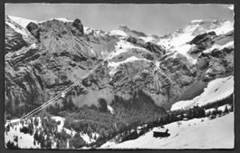 Adelboden Luftseilbahn Birg-Engstligenalp mit Hotelstempel