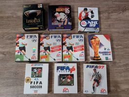 10x Retro PC Spiele Big Box - Fussball, Hockey, Golf