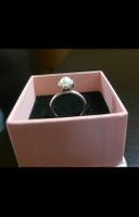 Pandora Silberr Ring 925 weissem Perle verziert,Grosse 52