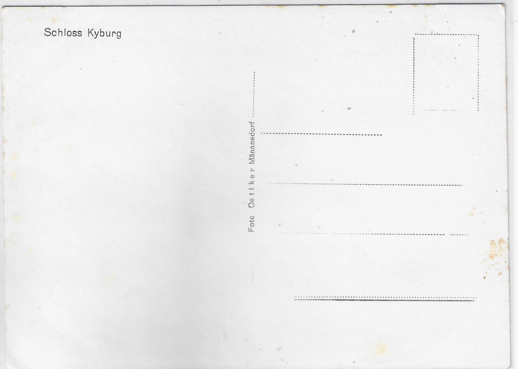 Cartoline postali: Schloss Kyburg – Usato da Ettingen venduto da Kartenplanet 1