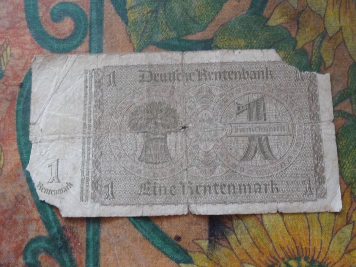 Banknoten: DEUTSCHLAND  1  Reitenmark  1937  Billet – Gebraucht aus Romanel-sur-Lausanne von Swift13