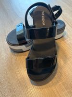 Zaky Damen Plateausandalen Schwarz Gr. 38