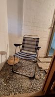 2xCampingstuhl blau gestreift Metallgestell guter Zustand